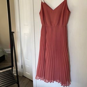 Old pink pleated dress